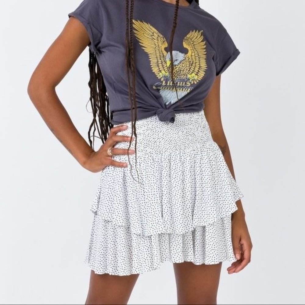NWT Princess Polly Wild Love Mini Skirt white size 8AU/4 US‎